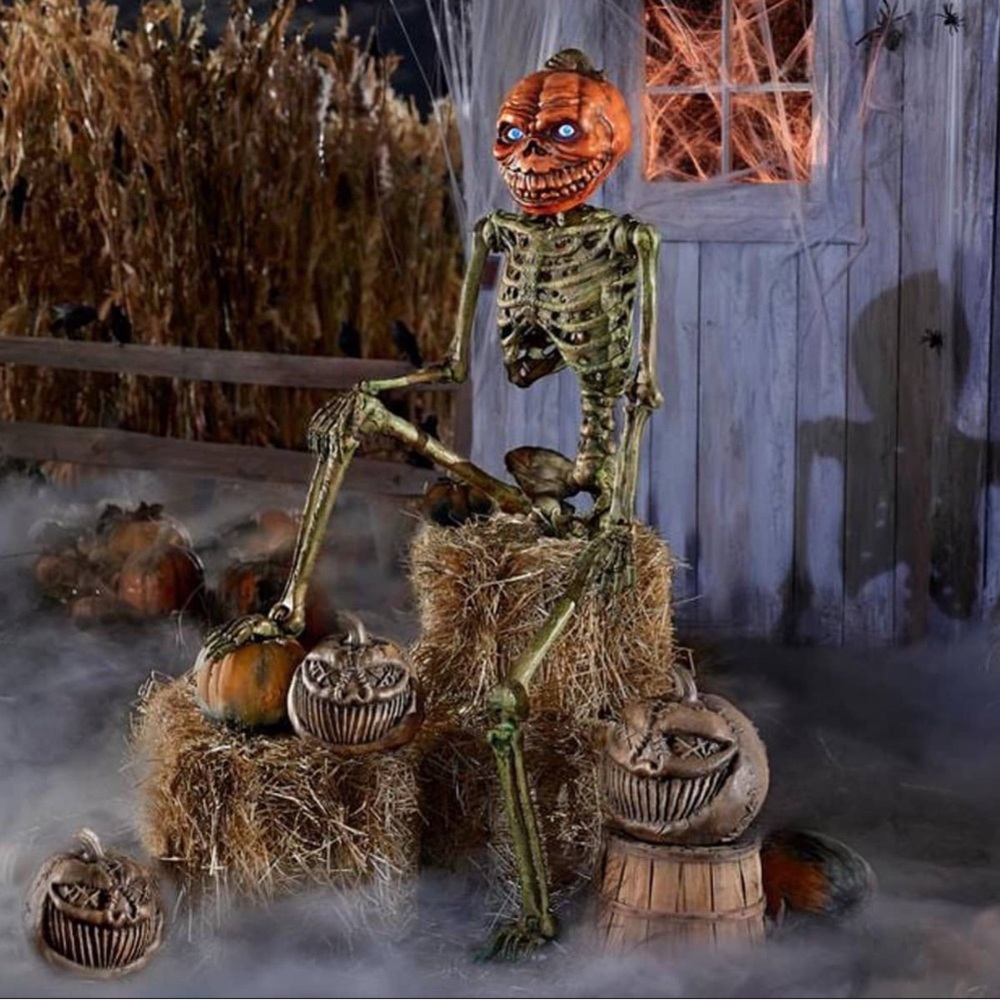 Halloween Skeleton Pumpkin Decor